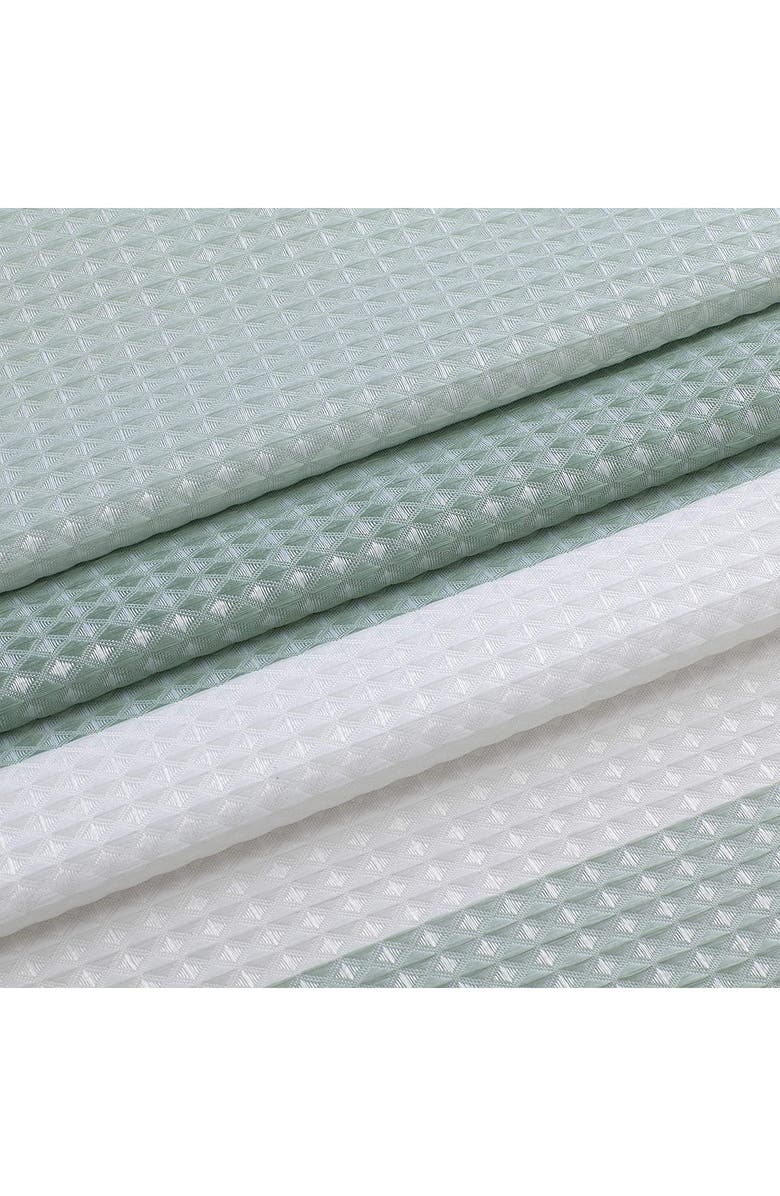 DAINTY HOME Shades Ombré Waffle Texture Shower Curtain, Alternate, color, Spa