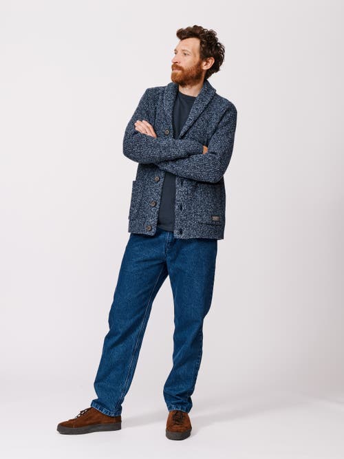 Aubin Studham Shawl Collar Cardigan In Blue