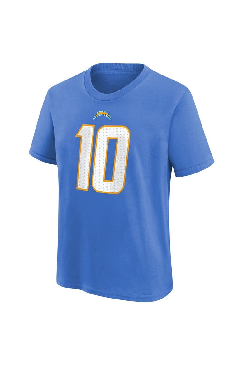 Youth Nike Justin Herbert Powder Blue Los Angeles Chargers Player Name & Number T-Shirt, Alternate, color, Powder Blue