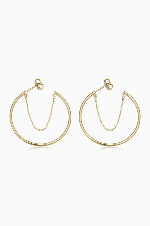 14K Yellow Gold Palermo Hoops