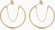 Oradina 14K Yellow Gold Palermo Hoops