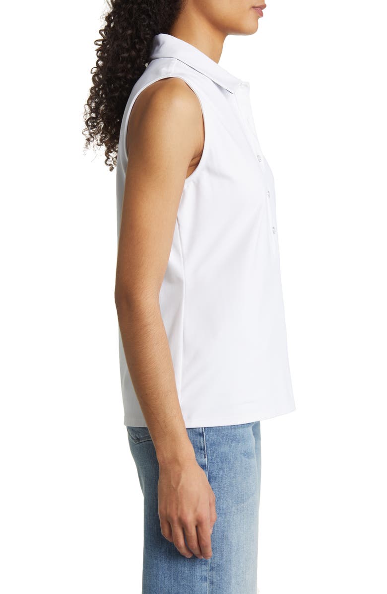 Tommy Bahama Aubrey Refined Sleeveless Polo, Alternate, color, White