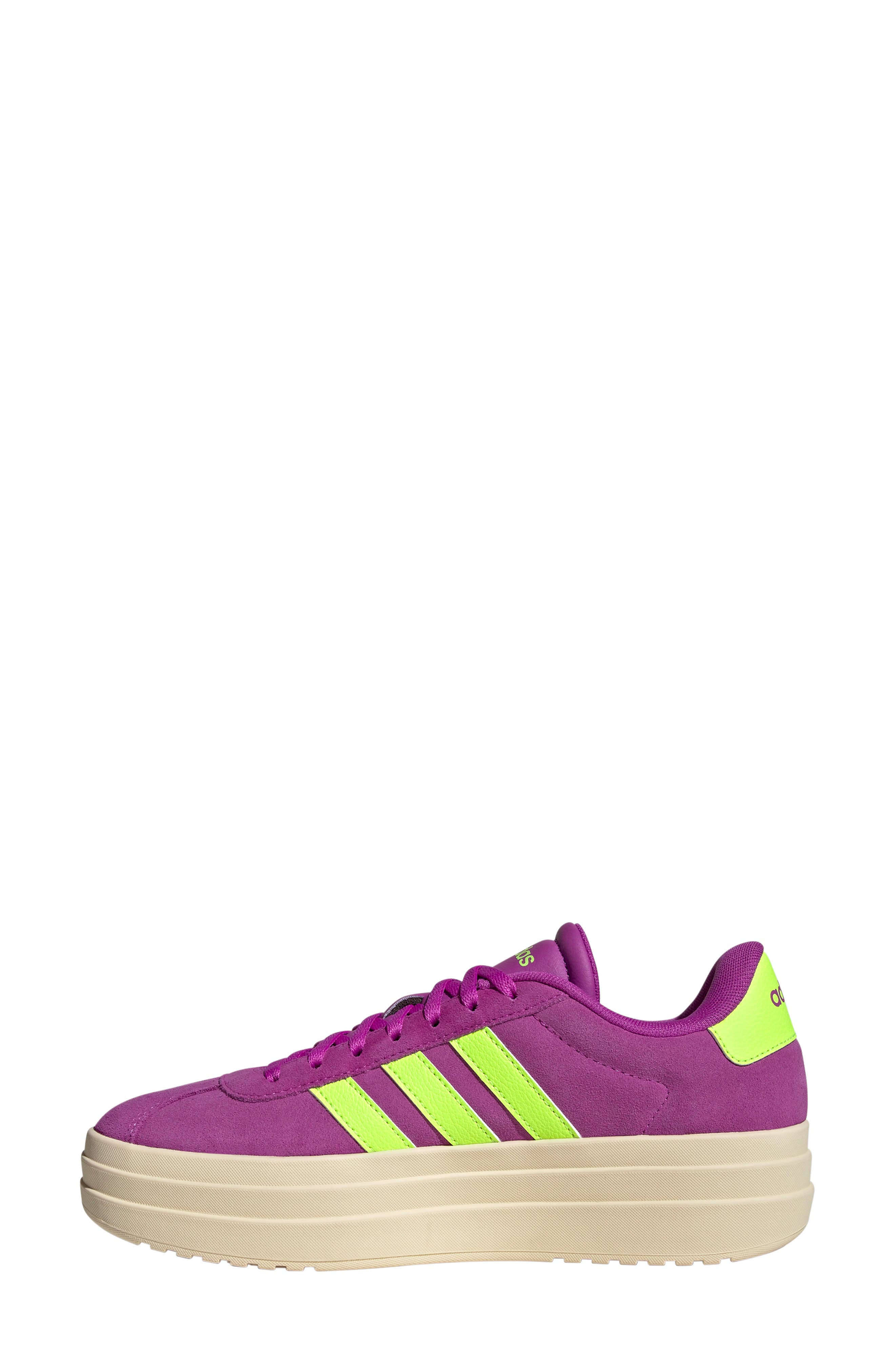 adidas VL Court Bold Platform Sneaker, Alternate, color, Flash Pink/ Lemon/ Silver Met.