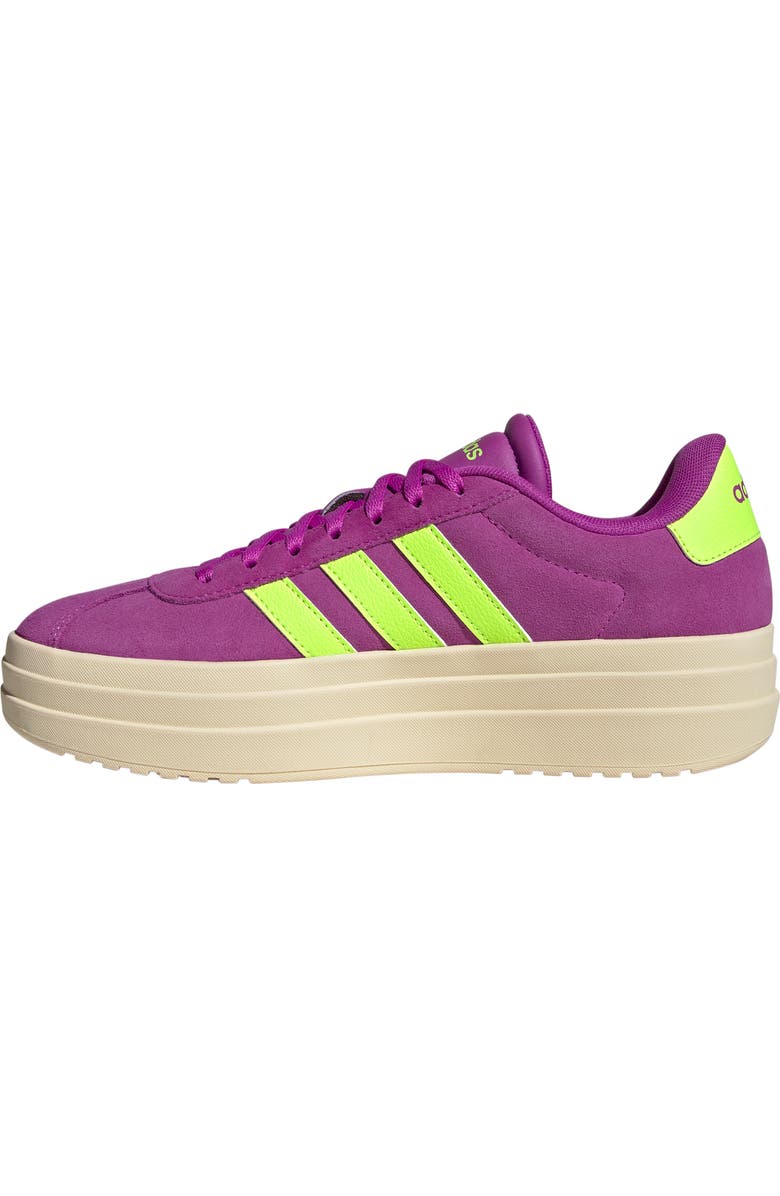 adidas VL Court Bold Platform Sneaker, Alternate, color, Flash Pink/ Lemon/ Silver Met.