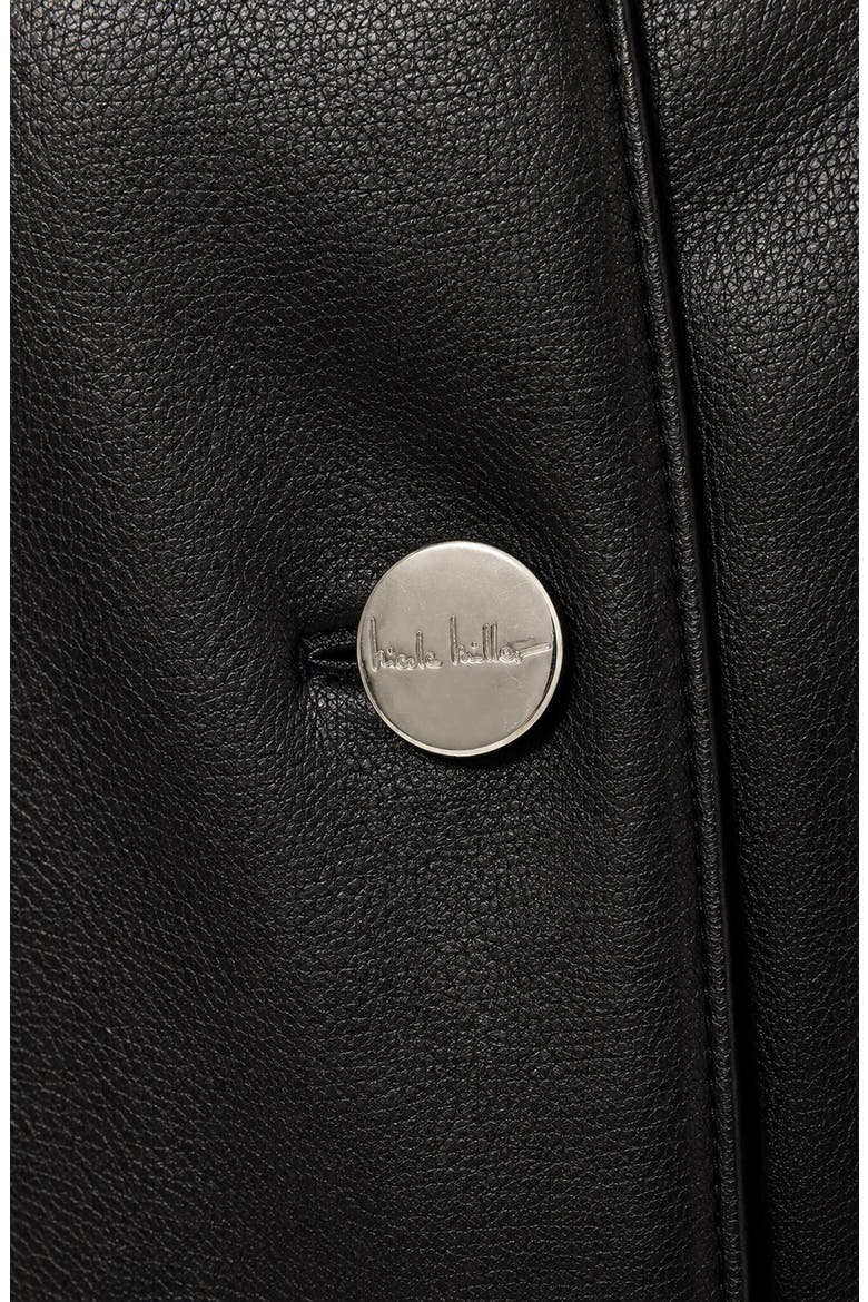 Faux Leather A-Line Dress, Alternate, color, VERY BLACK