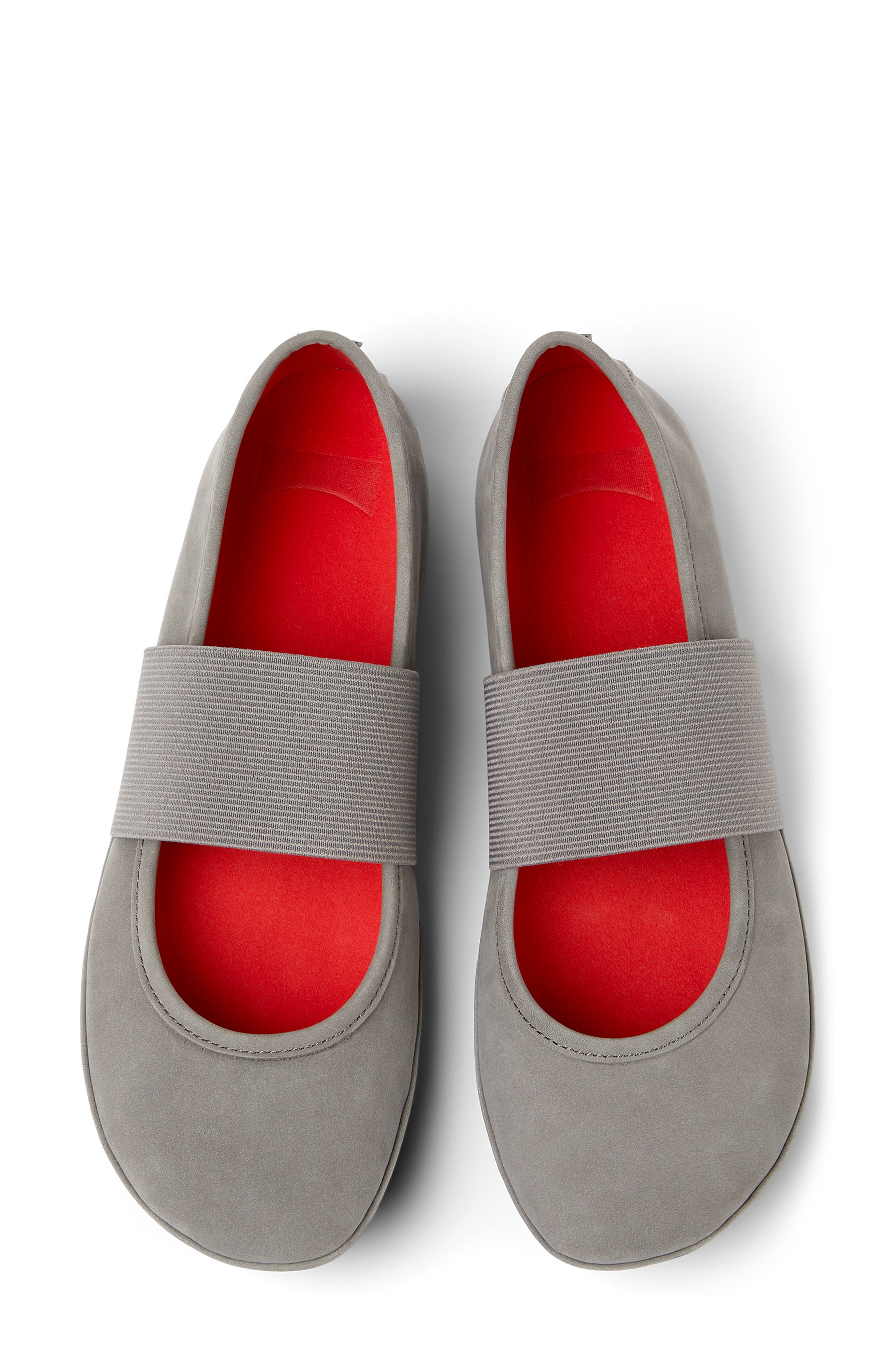 Camper Right Nina Leather Ballerina Flat, Alternate, color, 