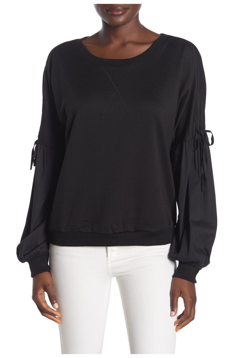 Forgotten Grace Poplin Sleeve Sweatshirt, Main, color, 
