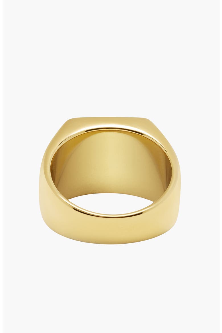 Green Zircon Signet Ring, Alternate, color, Gold / Green Zircon