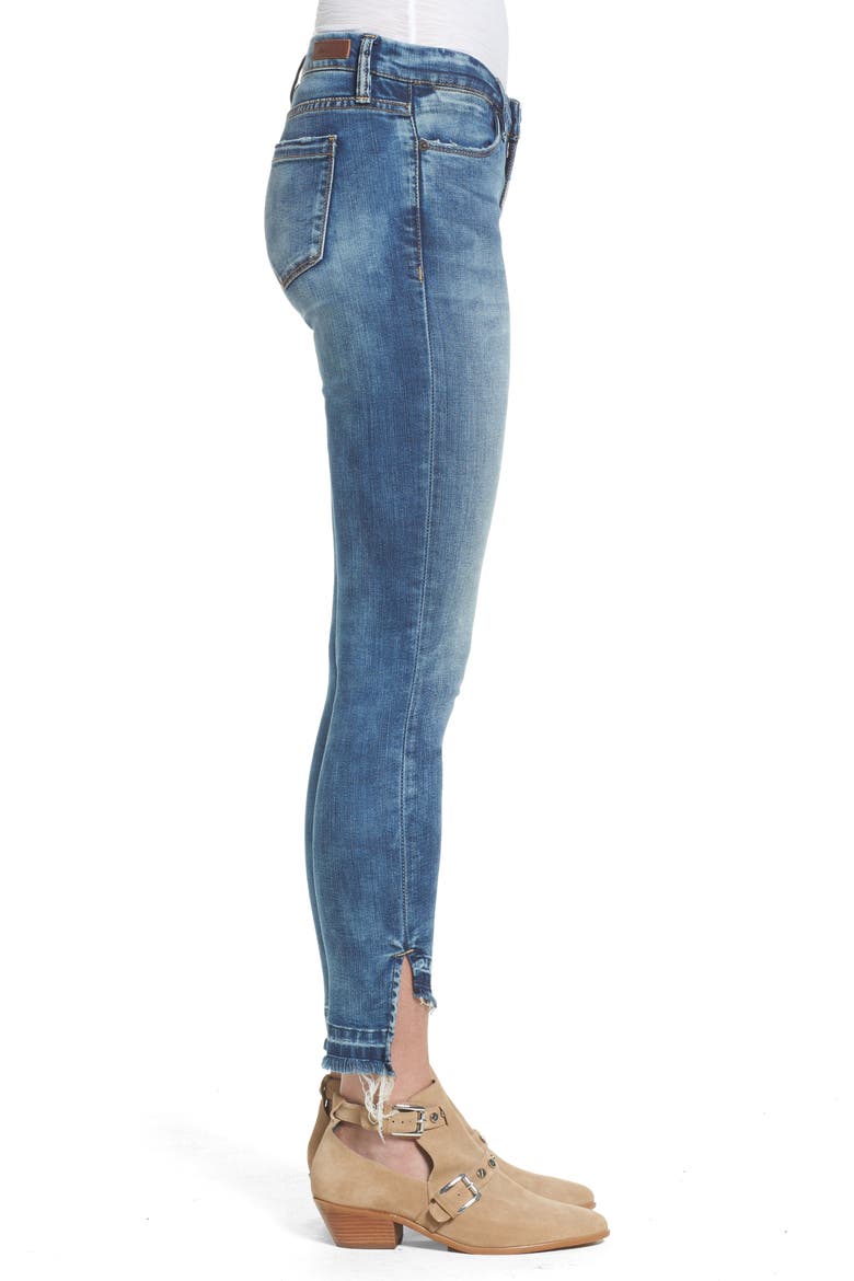 Step Hem Skinny Jeans, Alternate, color, COFFEE NAP BLUE