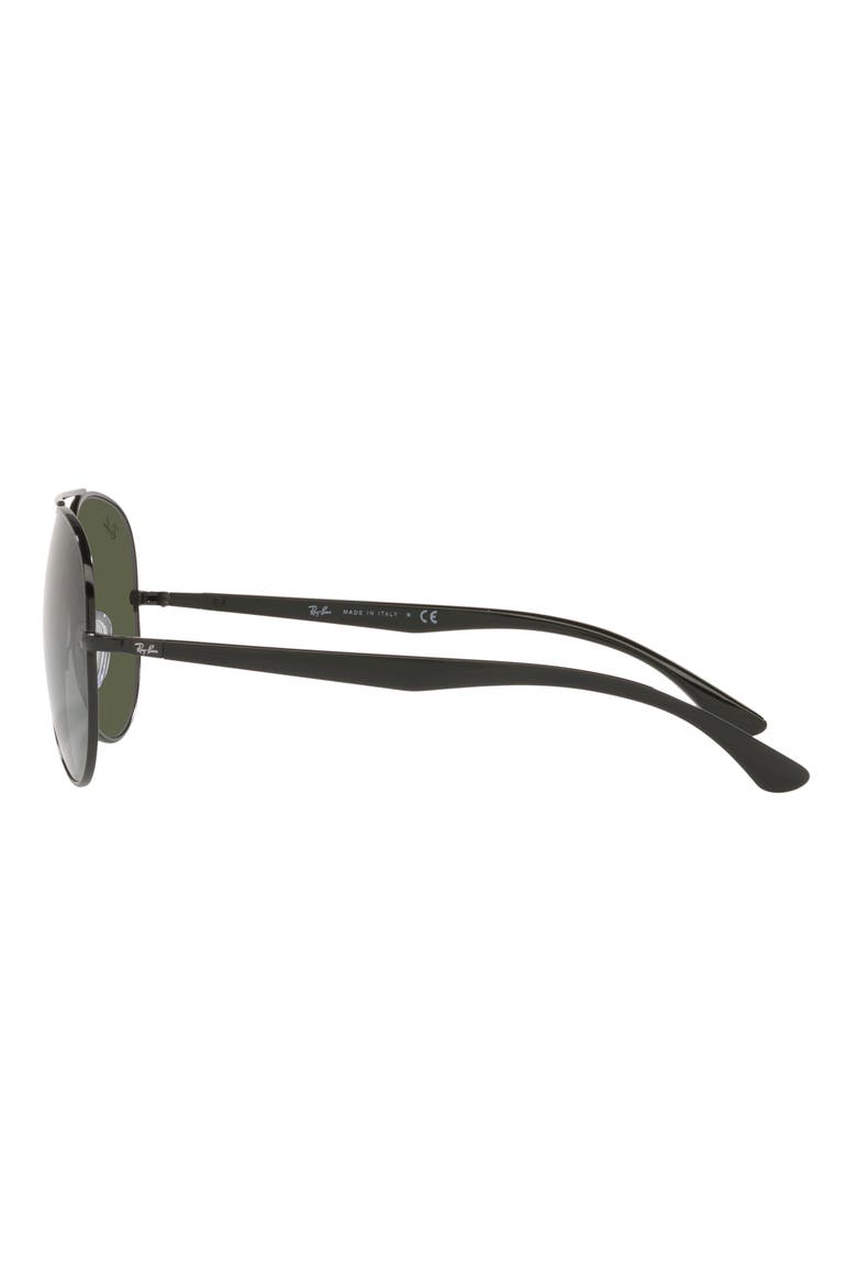 58mm Pilot Sunglasses, Alternate, color, BLACK/ GREEN