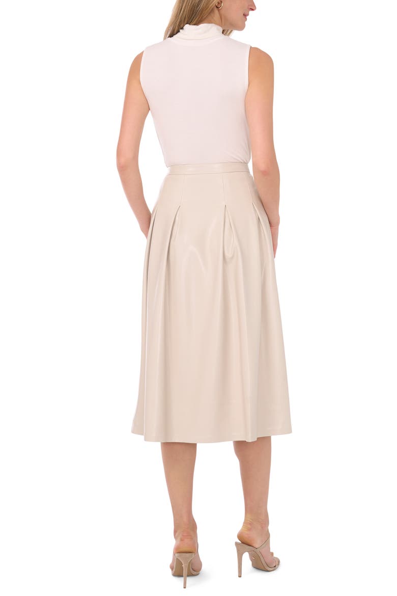 Faux Leather Skirt, Alternate, color, MOONBEAM