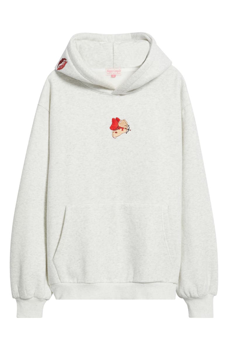 HAPPY CAMP3R Sweet Like Cherry Embroidered Hoodie, Alternate, color, Heather Gray