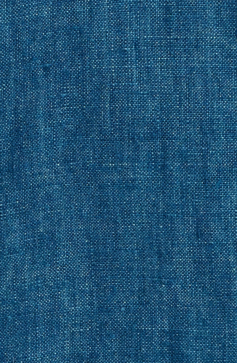 Eileen Fisher Linen Elbow Sleeve Button-Up Shirt, Alternate, color, River