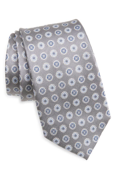 Medallion Jacquard Silk Tie