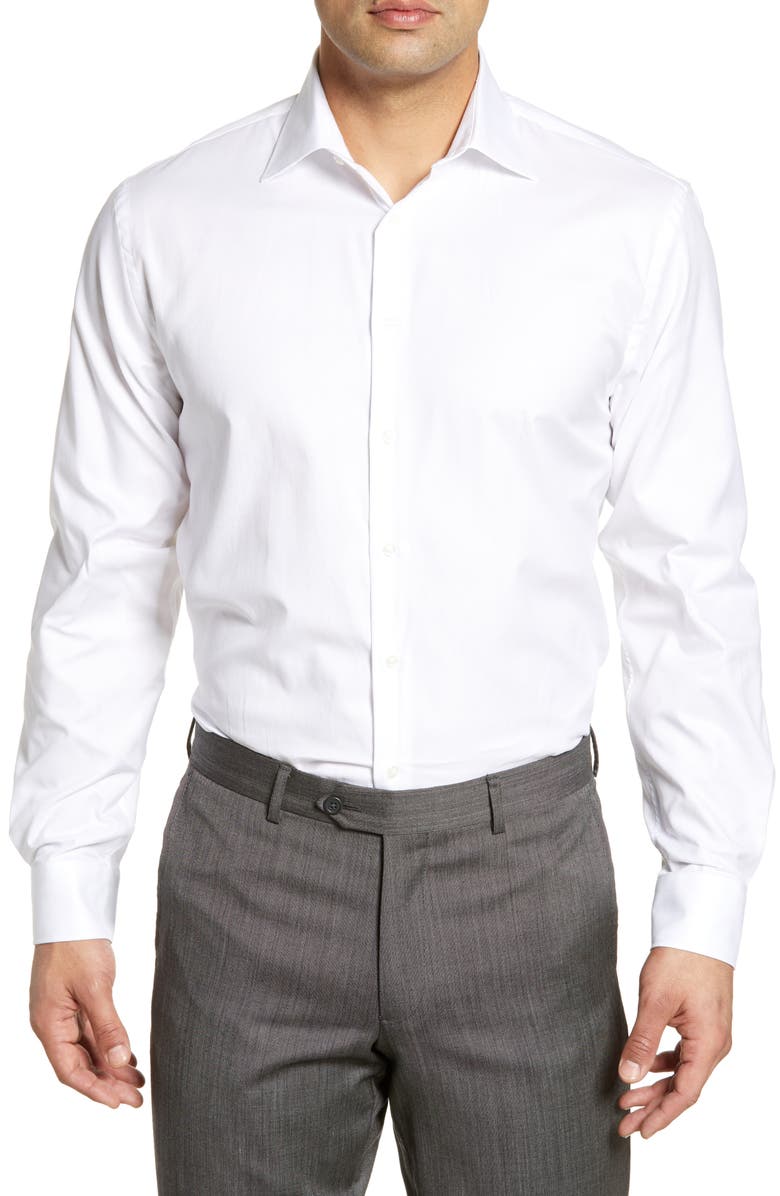 NORDSTROM MEN'S SHOP Traditional Fit Solid Dress Shirt, Main, color, 