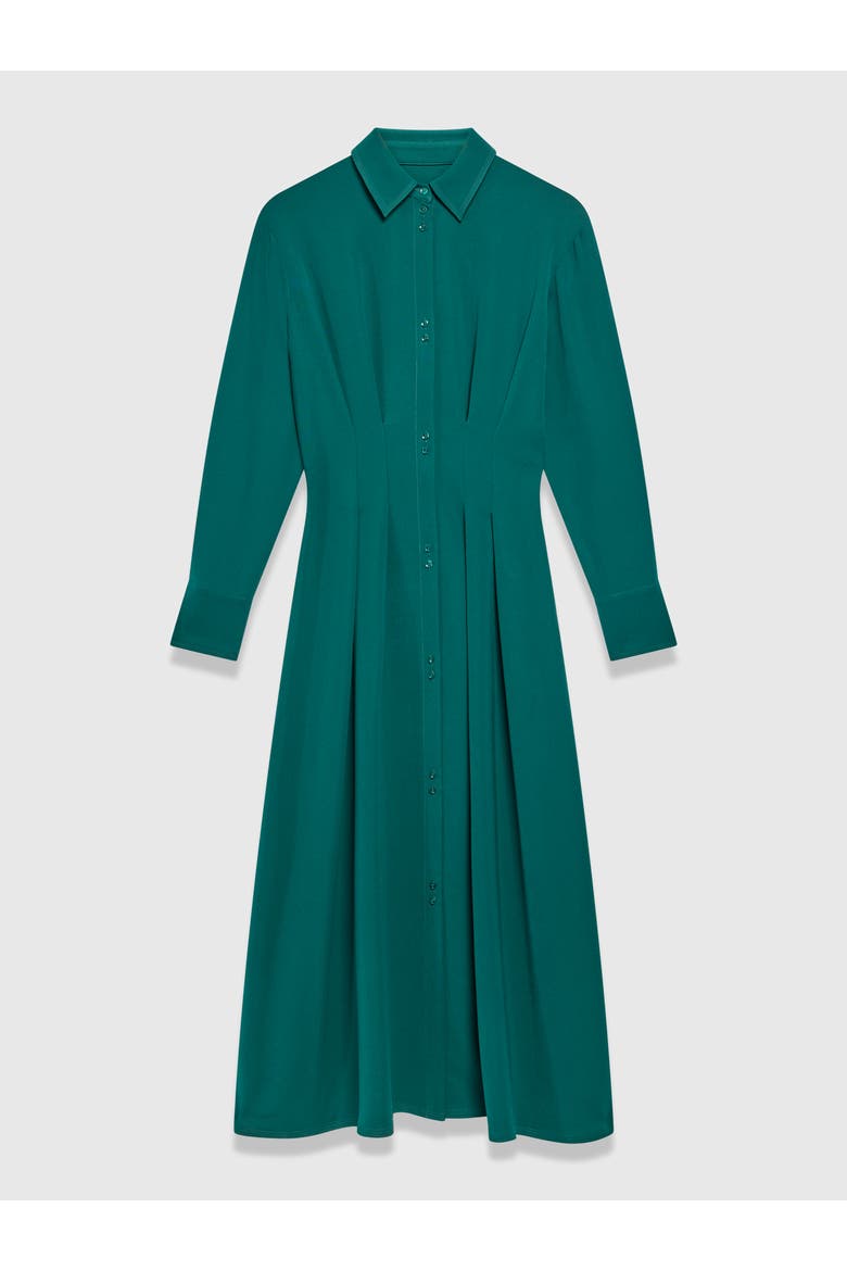 Amara Long Sleeve Collared Shirt Dress, Alternate, color, Green