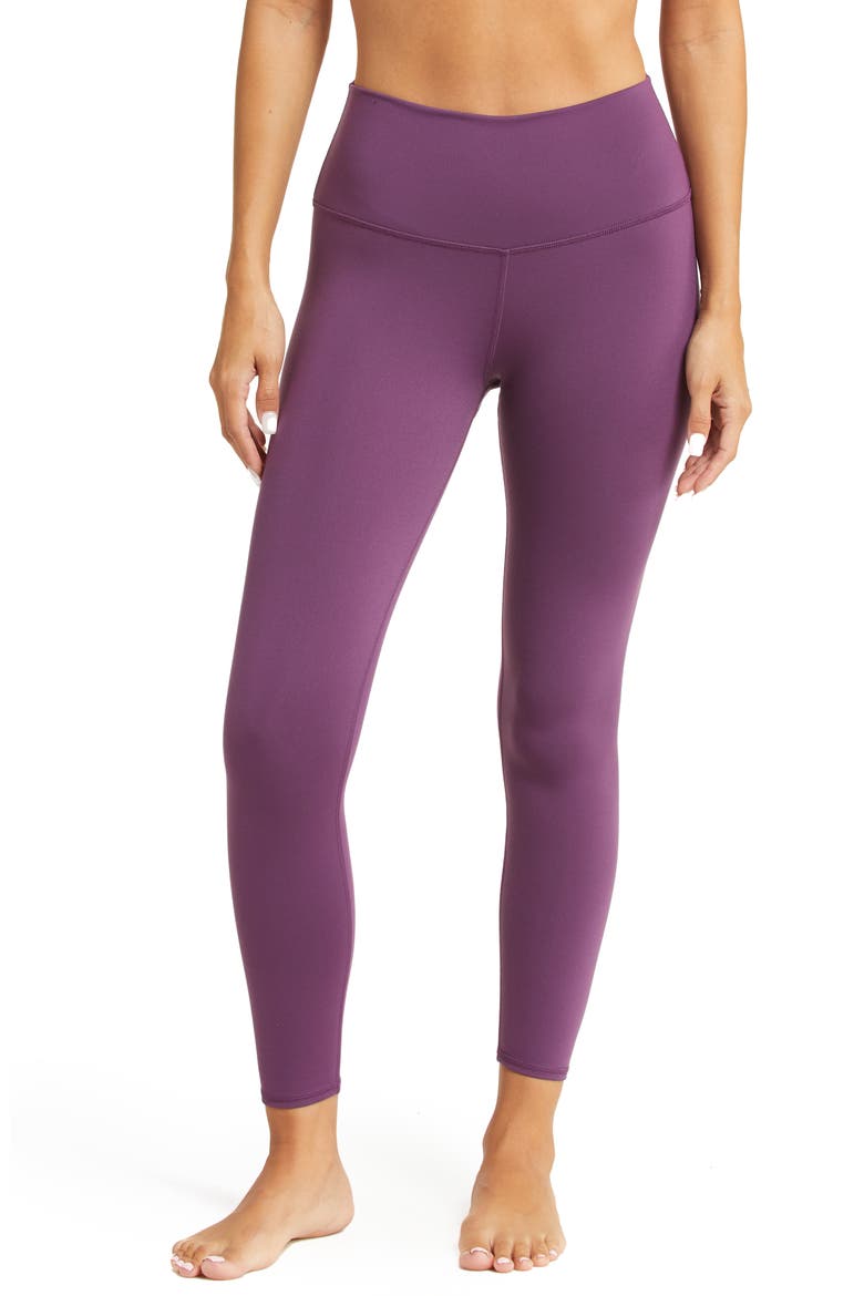 Airbrush High Waist 7/8 Leggings, Main, color, DARK PLUM