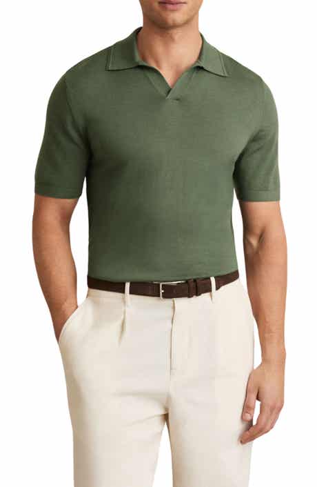 Reiss Duchie Short Sleeve Merino Wool Polo Sweater