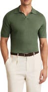 Reiss Duchie Short Sleeve Merino Wool Polo Sweater