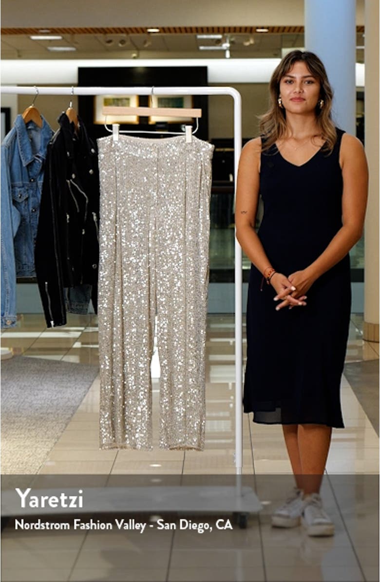 Sequin Wide Leg Trousers, sales video thumbnail