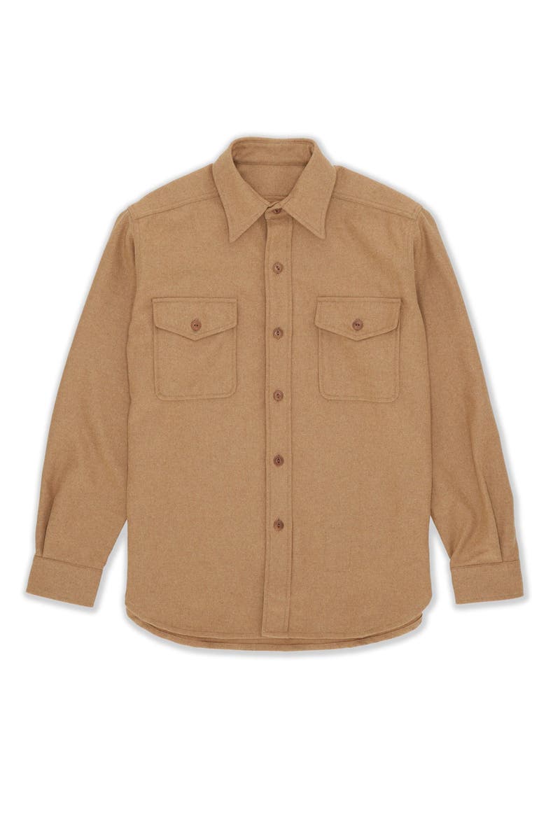Fortela CPO Flannel Wool Overshirt, Main, color, 