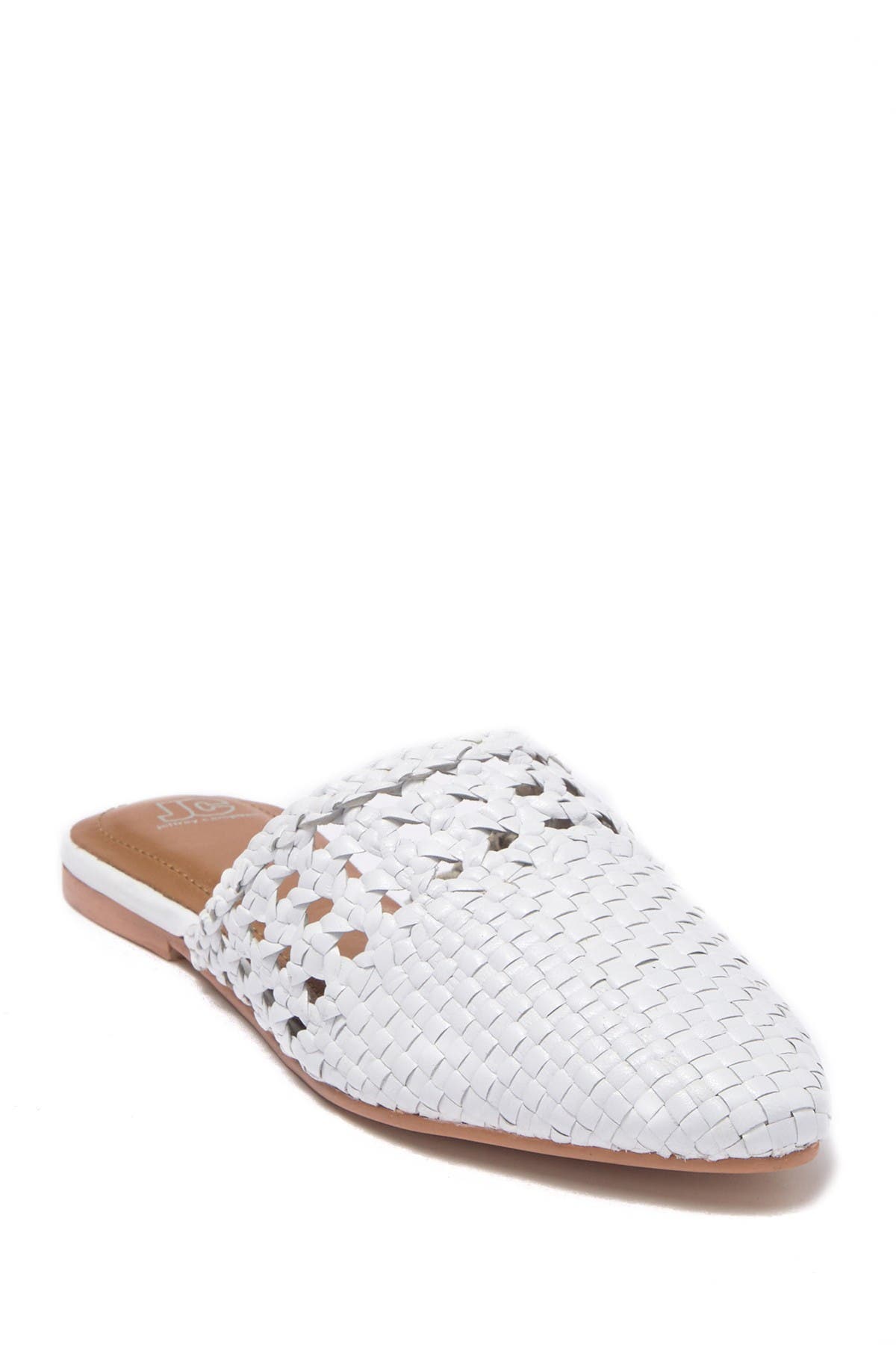 Jeffrey Campbell Woven Leather Flat Mule, Main, color, 
