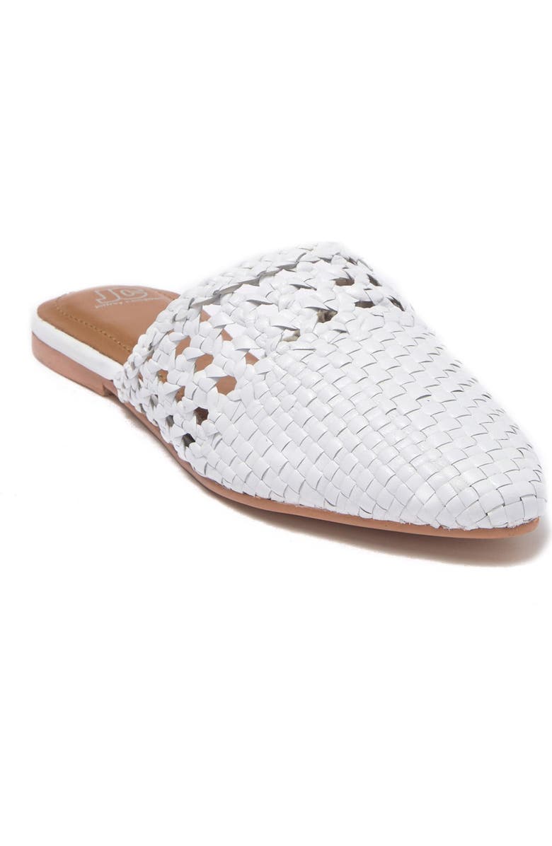 Jeffrey Campbell Woven Leather Flat Mule, Main, color,