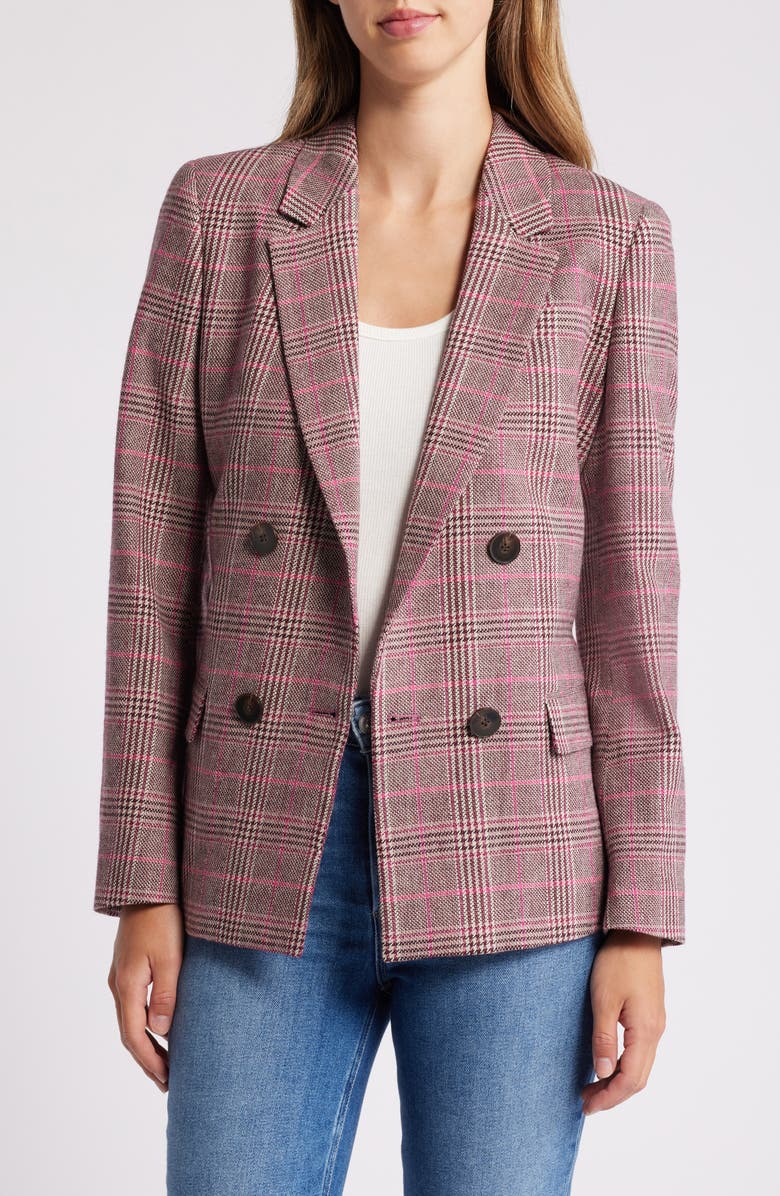 Hatley Tori Plaid Double Breasted Blazer, Main, color,