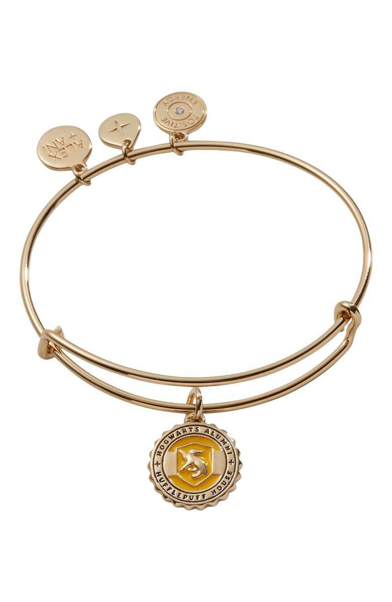 Alex and Ani Harry Potter<sup>™</sup> Hufflepuff House Charm Bangle Bracelet, Main, color, Gold