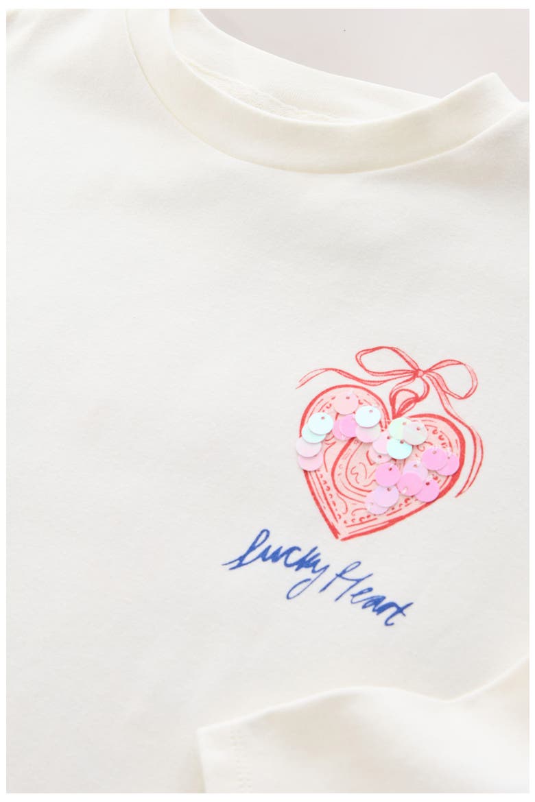 Kids' Floral Sequin Long Sleeve T-Shirt, Alternate, color, WHITE