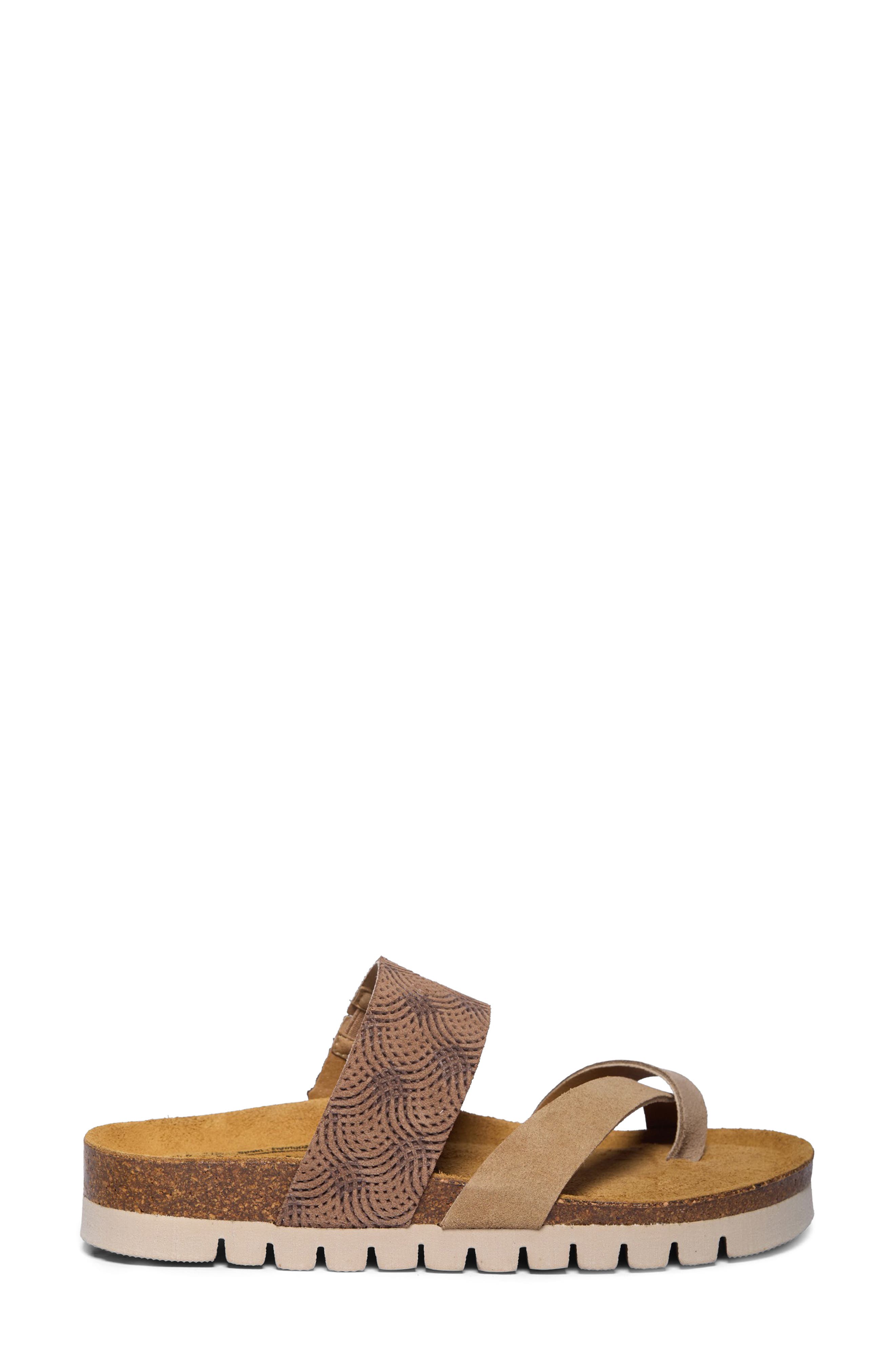 Blair Slide Sandal, Alternate, color, MULTI TAN MICRO SUEDE