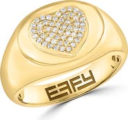 EFFY Diamond Heart Signet Ring