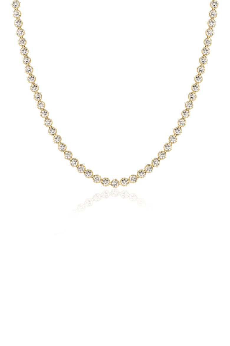 Diamond Bezel Eternity Necklace, Main, color, 14K YELLOW GOLD