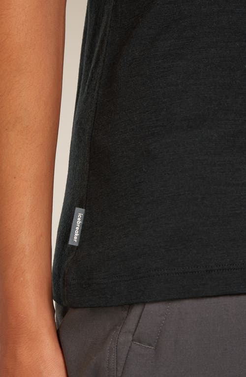Icebreaker Tech Lite Iii Merino Wool Crewneck Shirt In Black