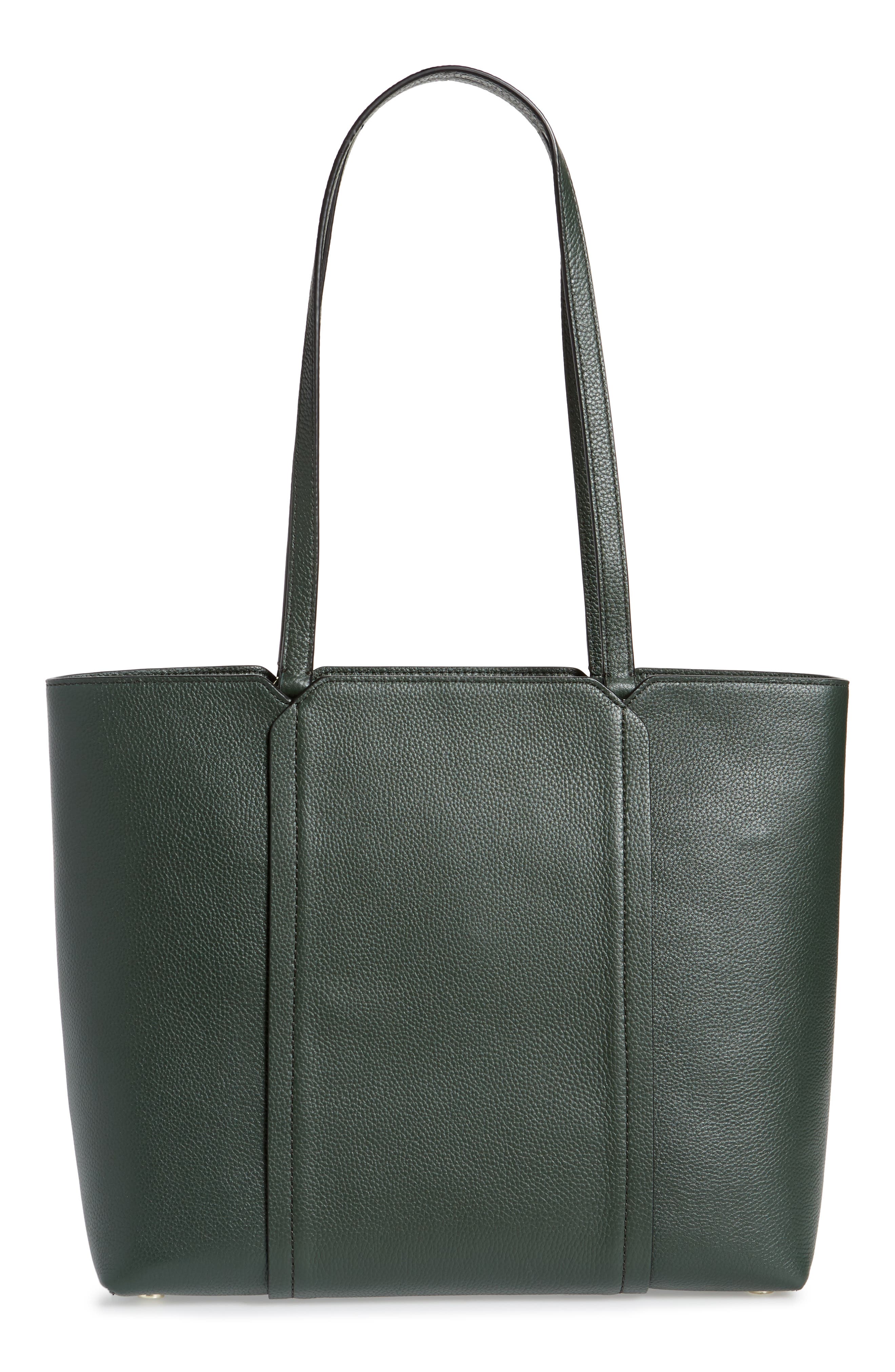 large florence leather tote, Alternate, color, DEEP EVERGREEN