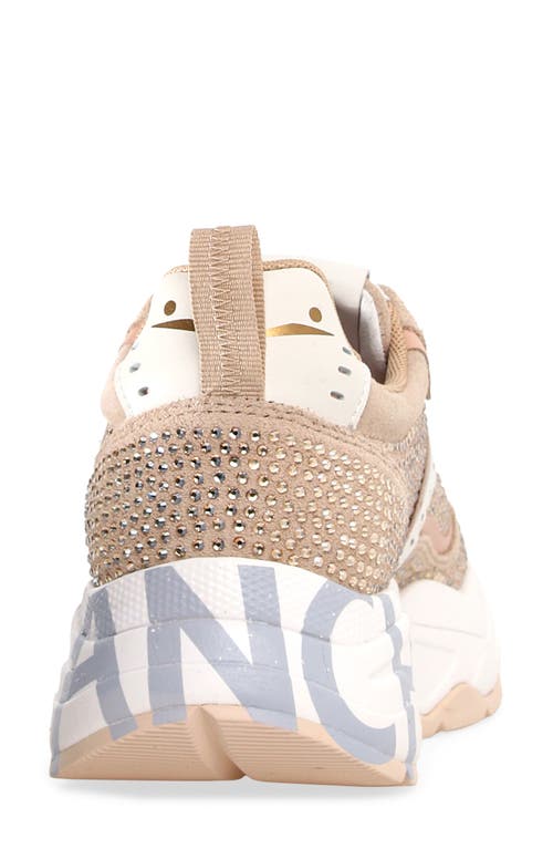 Shop Voile Blanche Club105 Sneaker In Beige Strass