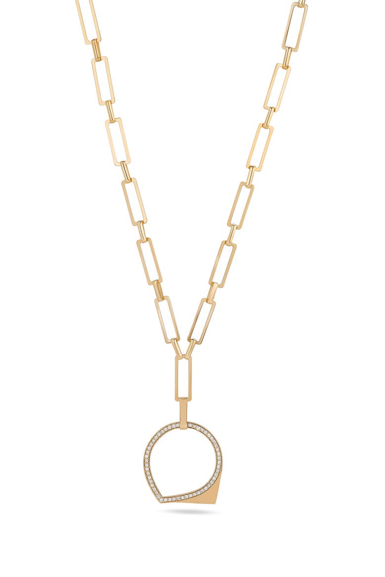 14K Gold Pointed Circle Pendant Necklace, Main, color, YELLOW GOLD