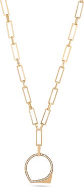 LANA 14K Gold Pointed Circle Pendant Necklace