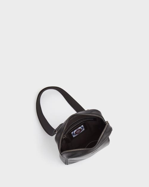 Osprey London The Carter Small Leather 2 Way Messenger Bag In Black