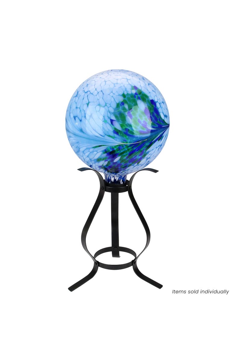 Northlight 12" Black Curved Outdoor Patio Garden Gazing Ball Stand, Alternate, color, Black