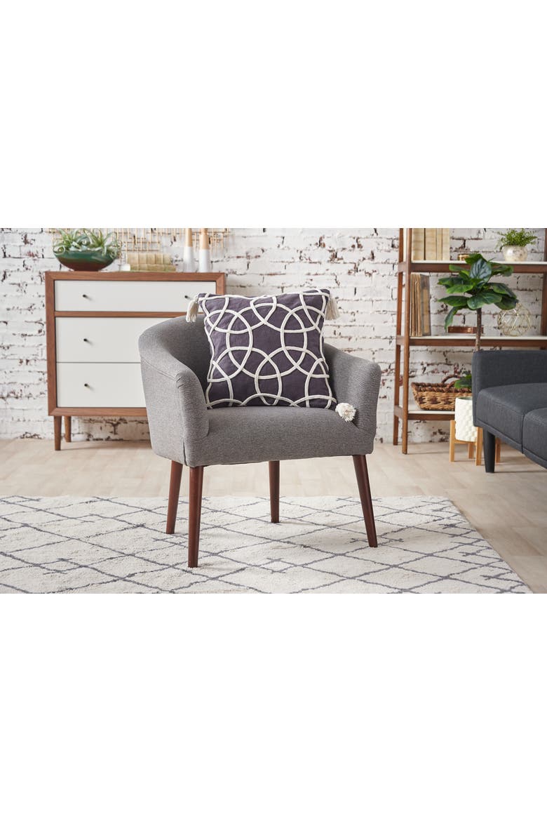 Lily Cement Geometric Accent Throw Pillow, 18" x 18", Alternate, color, Gray
