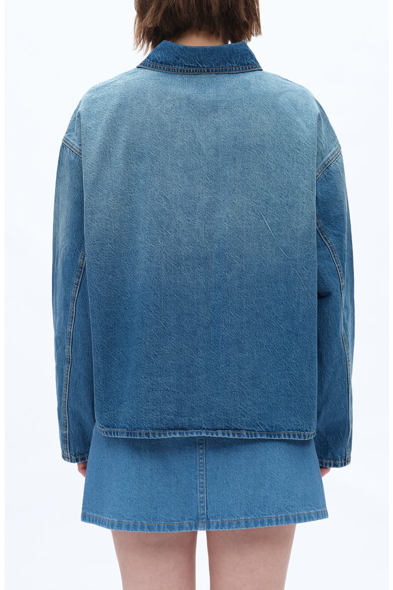 Relaxed Ombé Denim Popover Shirt, Alternate, color, MEDIUM BLUE