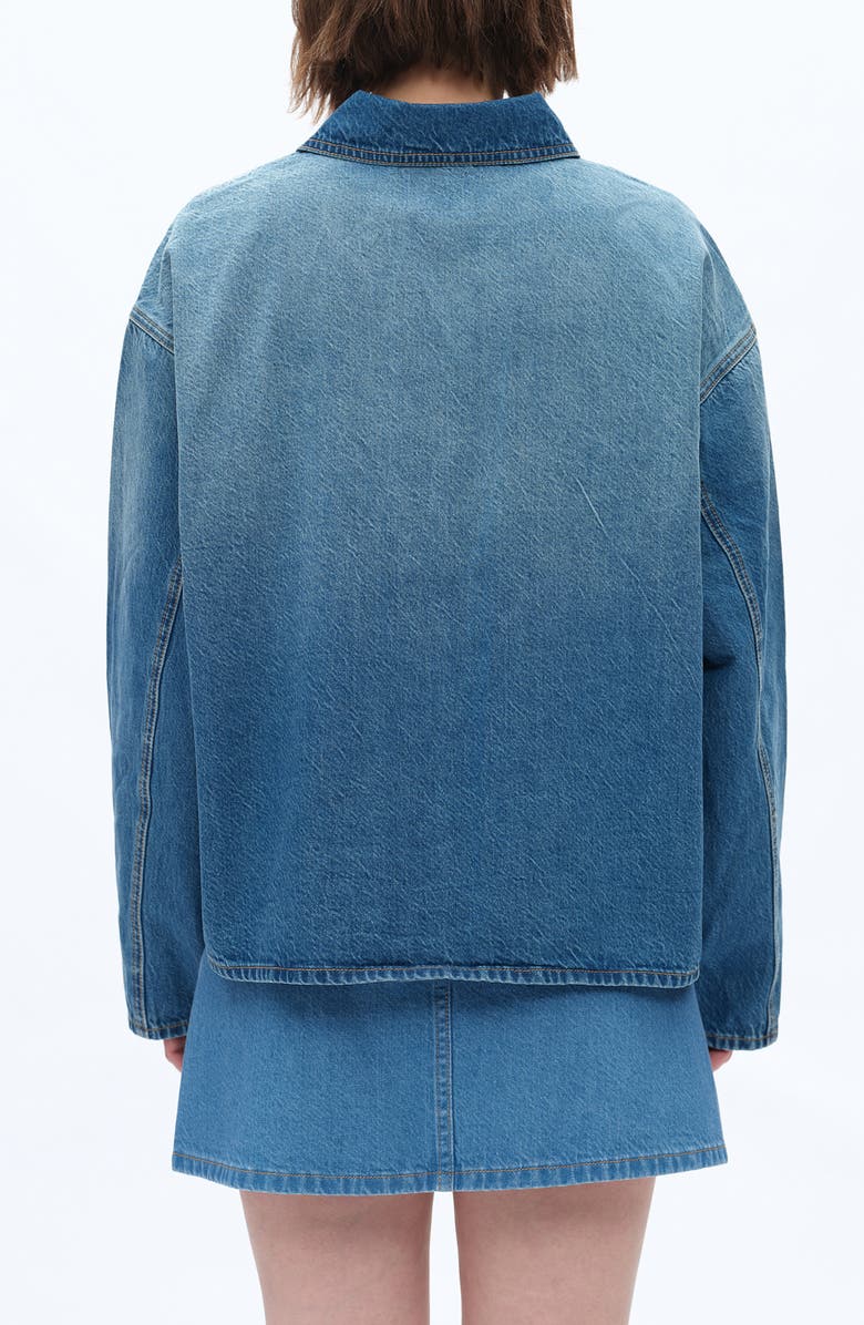 Bayeas Relaxed Ombé Denim Popover Shirt, Alternate, color, Medium Blue