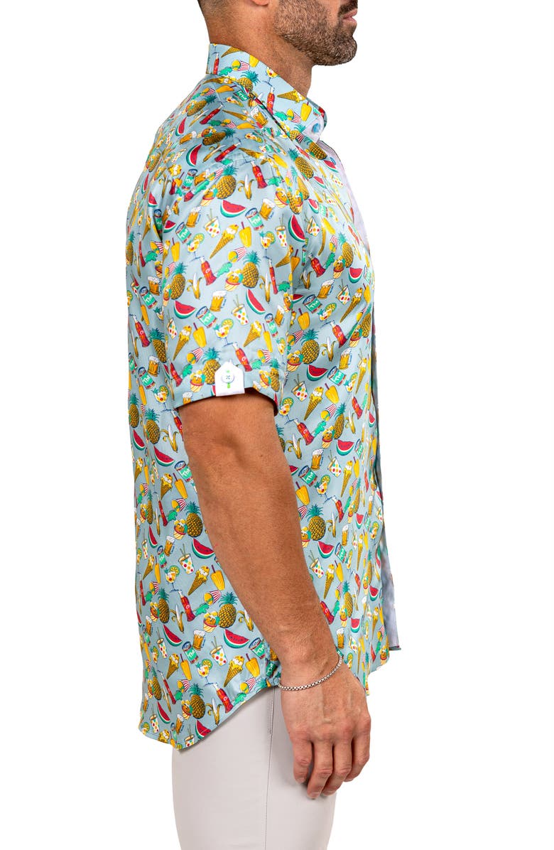 Maceoo Galileo Marthy Short Sleeve Button-Up Shirt, Alternate, color,