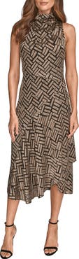 Donna Karan New York Sleeveless Burnout Midi Dress