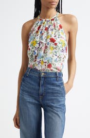 Alice + Olivia Erna Cotton & Silk Top