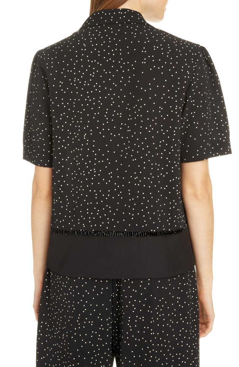 Dries Van Noten Cabo Dot Lace Inset Shirt, Alternate, color, 
