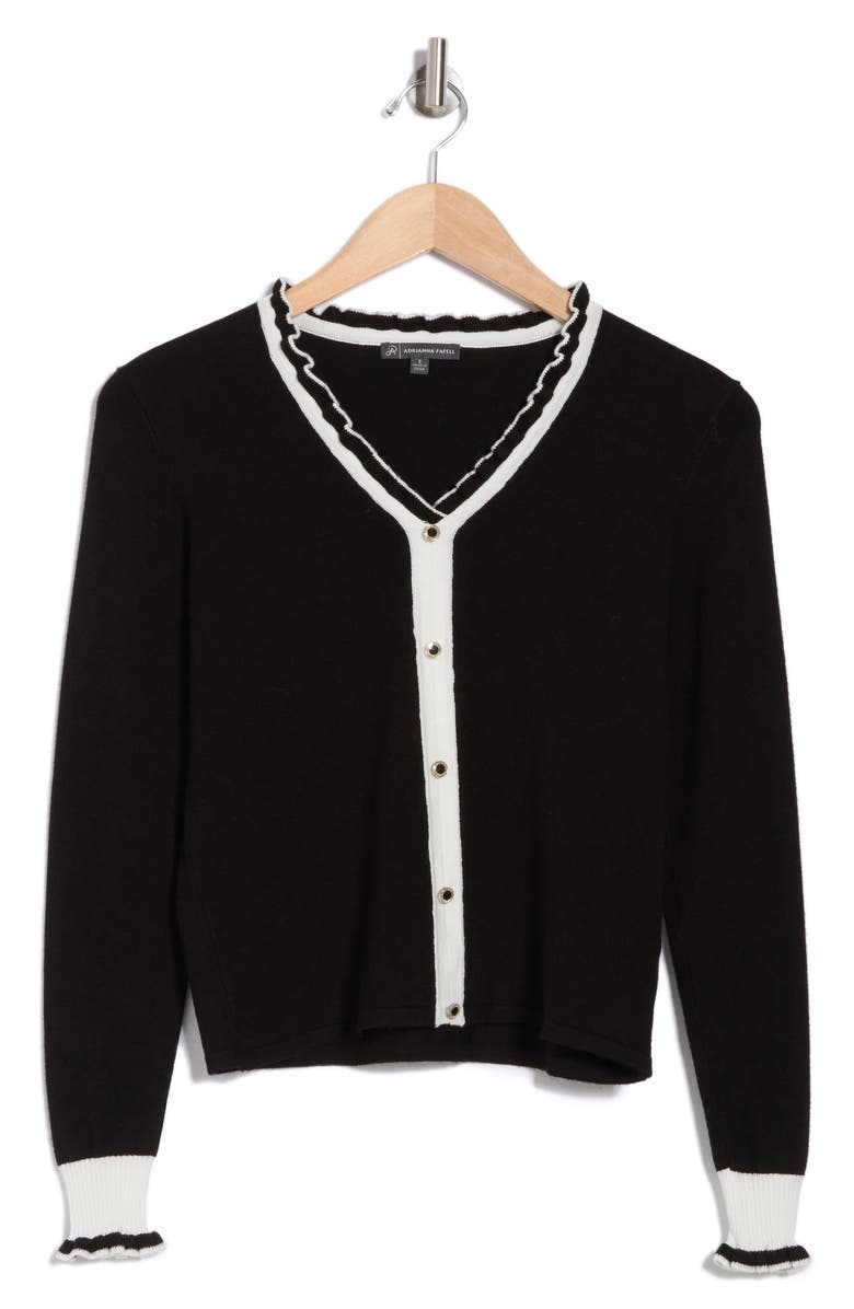 Adrianna Papell Lettuce Edge Cardigan, Alternate, color,