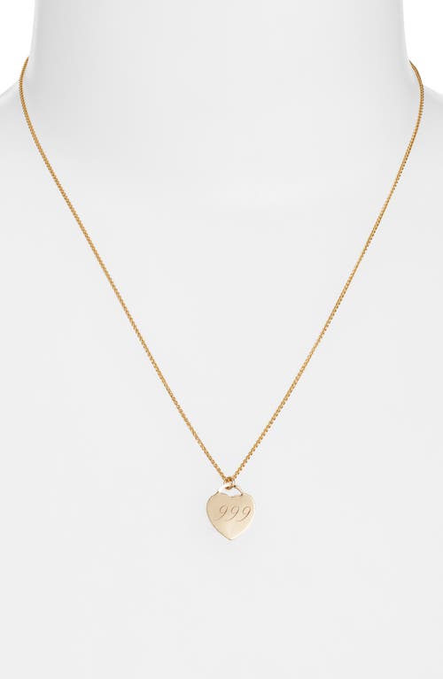 Set & Stones Alice Angel Numbers Pendant Necklace In Gold