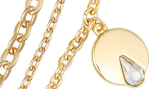 Vince Camuto Set Of 3 Crystal Charm & Chain Necklaces